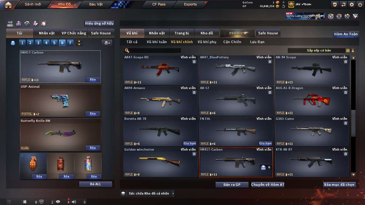 shop acc cf uy tin gia re